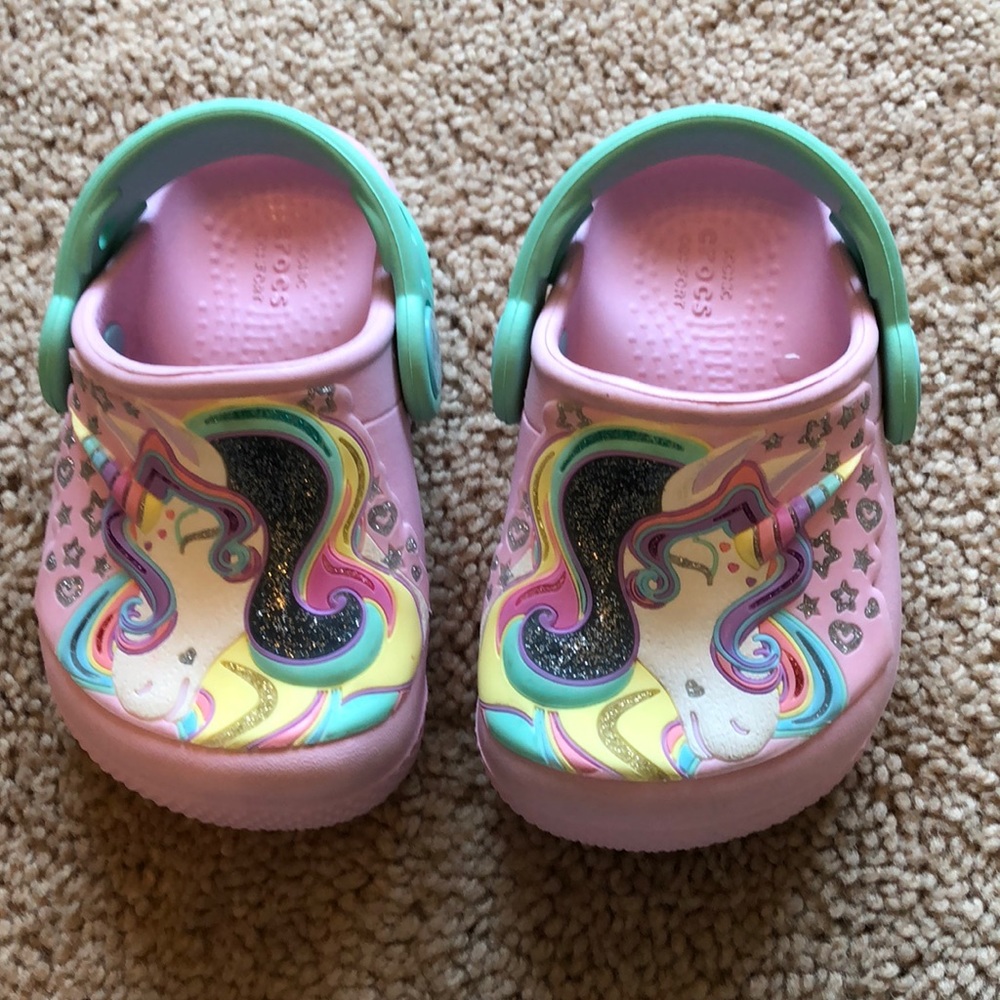 Pink Unicorn Crocs